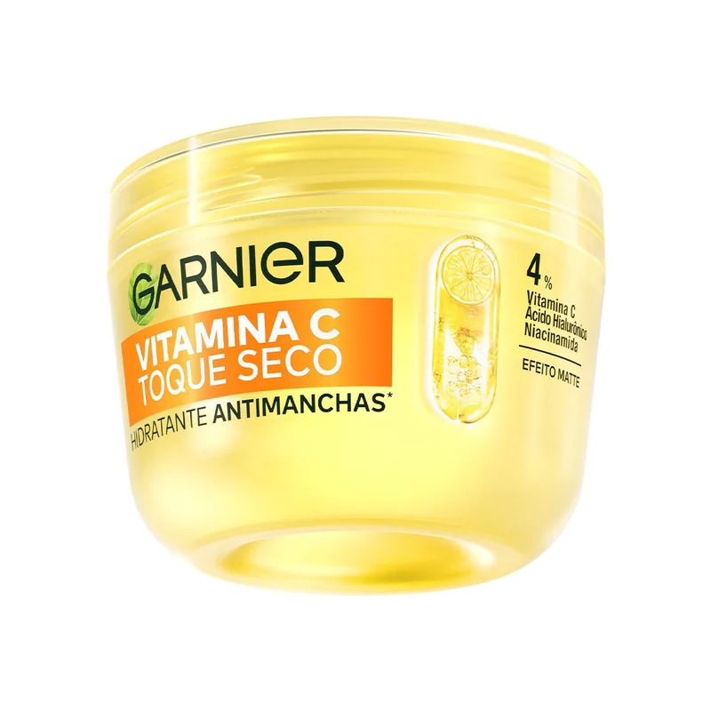 Garnier, Gel Creme Hidratante Facial Antimanchas Toque Seco, com Vitamina C, Niacinamida e Ácido Hialurônico, Controla a Oleosidade e Uniformiza a Pele, 85g