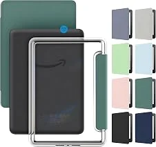 Capa Capinha Case para Kindle Paperwhite 12ª Geração e Kindle Colorsoft 7 Polegadas (SA569P, SA568B, SA58CB, SA59CP) com Função Ativa e Desativa Tela e Fundo em Acrílico - FD Acessórios (Preto)