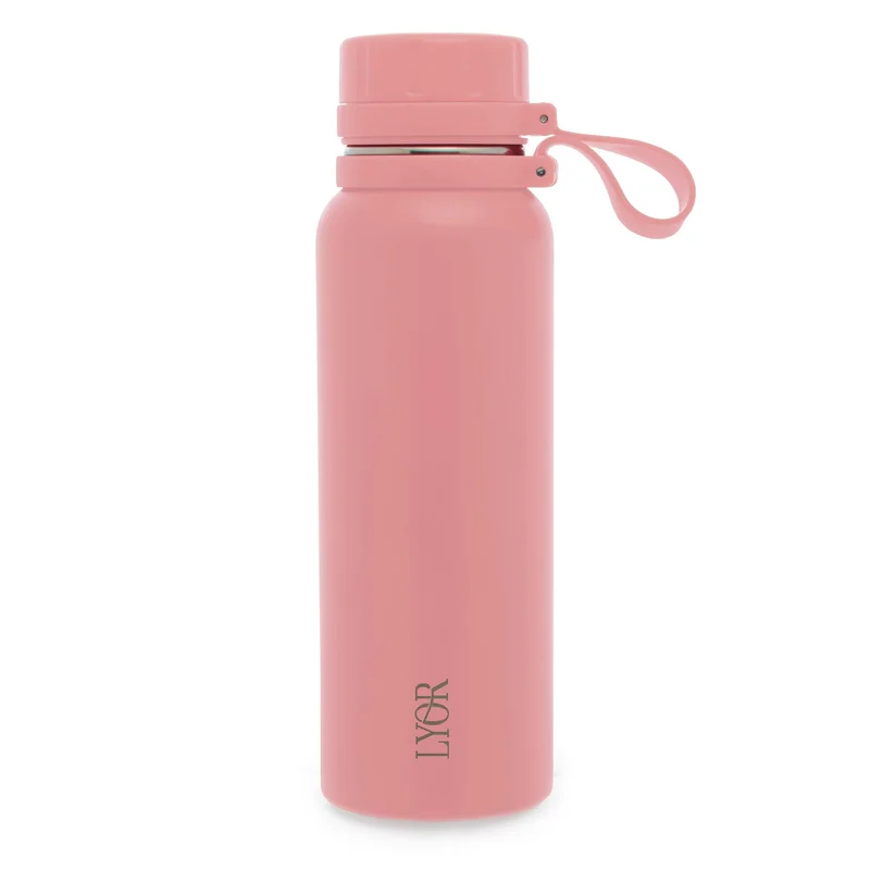 LYOR - Garrafa Térmica de Aço Inox Explorer Rosa 650ml