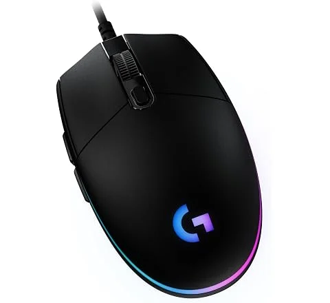 Mouse Gamer Logitech G203 LIGHTSYNC RGB, Efeito de Ondas de Cores, 6 Botões Programáveis e Até 8.000 DPI - Preto