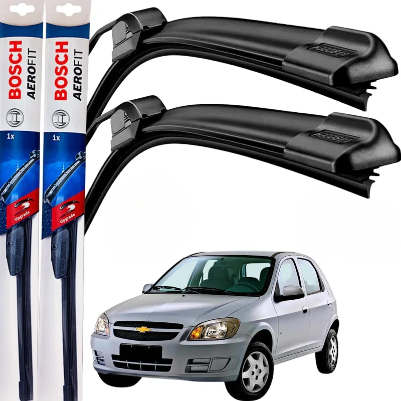 Palheta Limpador Parabrisa Bosch Aerofit Par de Palheta Limpadora Dianteiro Original GM Celta 2004 á→2016