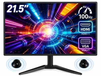 Monitor 21,5 Polegadas, Alto-falantes Integrados, Full HD 1920x1080, 100 Hz, 230cd/m², HDMI/VGA/3.55(110-240V)
