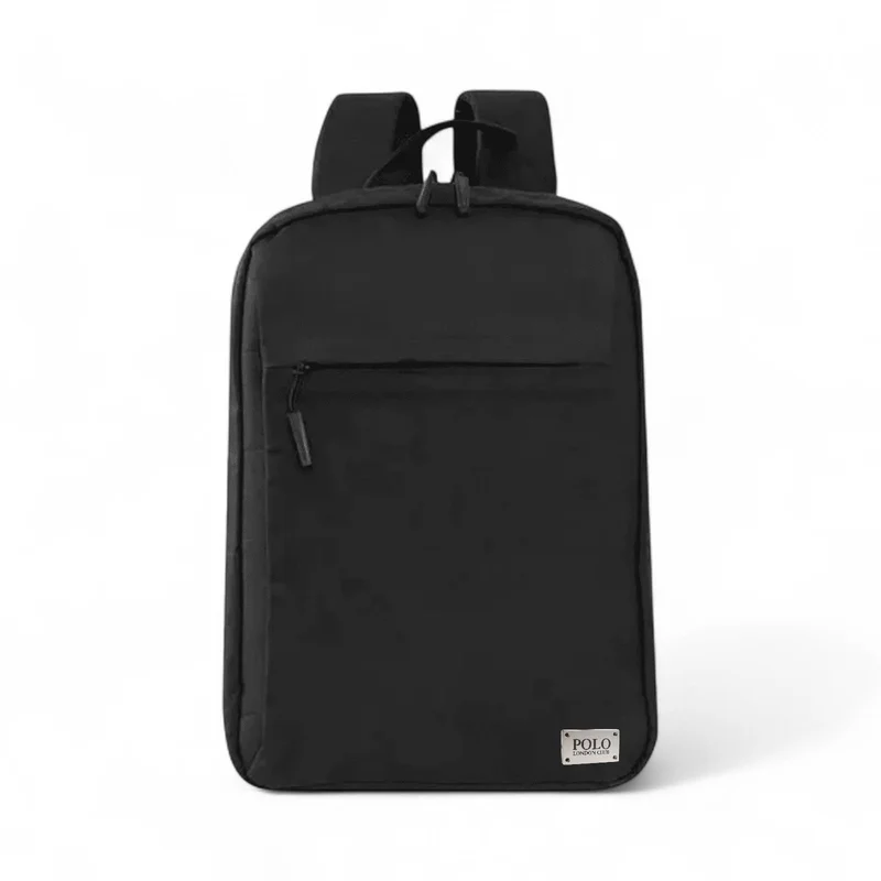 Mochila Unissex Casual Polo London Club, SMARTER TECH SLIM Preta para notebook de até 15.6