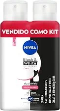 NIVEA Kit Desodorante Aerossol Black & White Clear 150ml - 2 Unidades, Nivea, pacote de 2