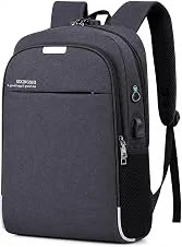 Mochila Executiva Antifurto com Porta USB e Saída para Fone – Impermeável, Cadeado com Senha, Alças Acolchoadas, Bolso Refletivo e Compartimento para Notebook de até 15,6 (bmb550Preto)