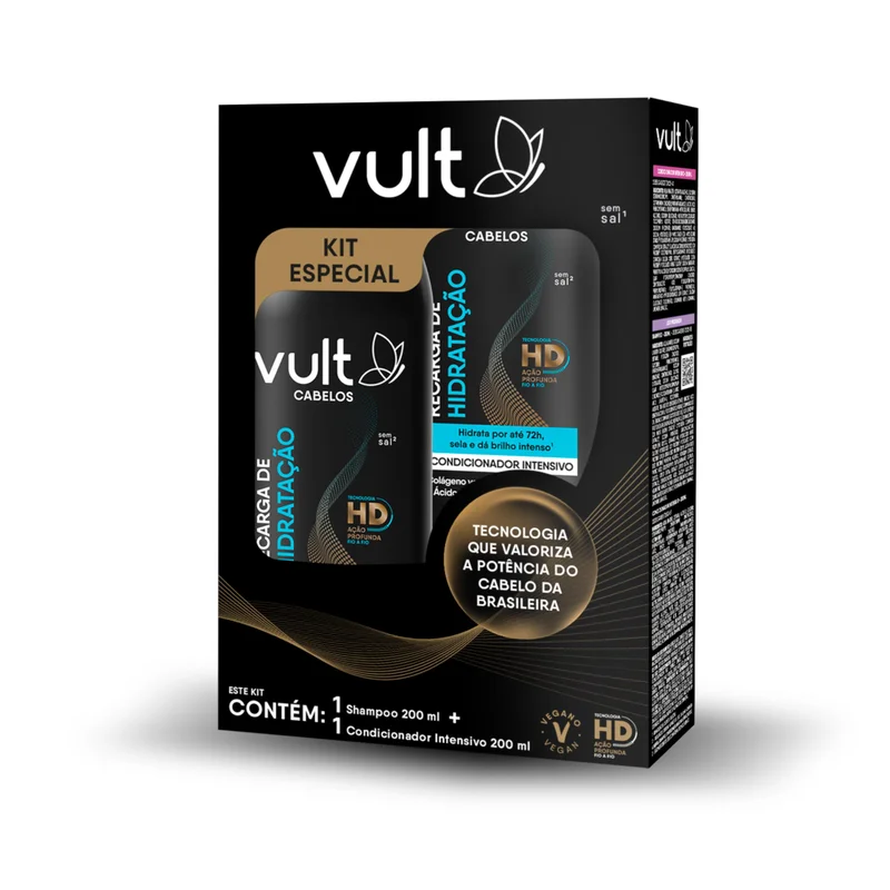 VULT PROMOPACK SHAMPOO E COND RECARGA DE HIDRATAÇÃO 2x200ml