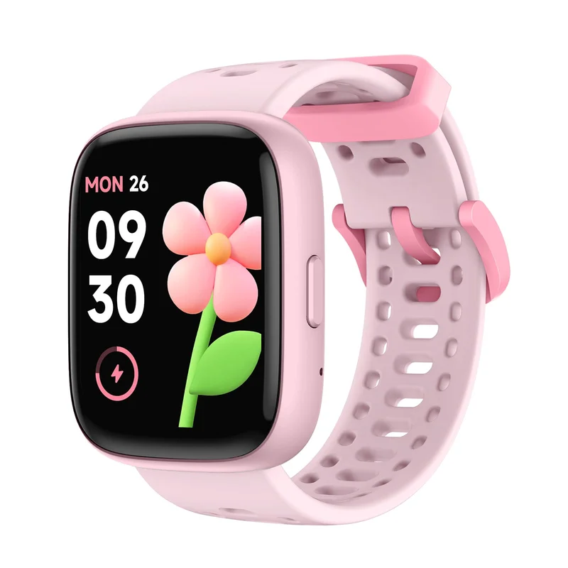 Bettdow Criança SmartWatch, relogio smartwatch com 1.83 Ecrã tátil, à prova d'água IP68, relogio feminino e masculino Despertador Exibição de hora No APP No Phone Registre os passos (Rosa)