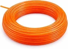 Fio de Nylon para Aparador e Roçadeira de Grama, 2mm x 15 Metros, Refil de Reposição para Cortador de Grama (LARANJA)
