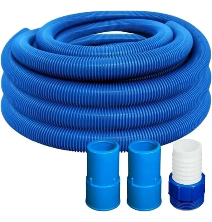 Mangueira Para Aspirar Piscina Flexivel Flutuante Reforçada Com 6 Metros Premiun Com Ponteiras e Adaptador