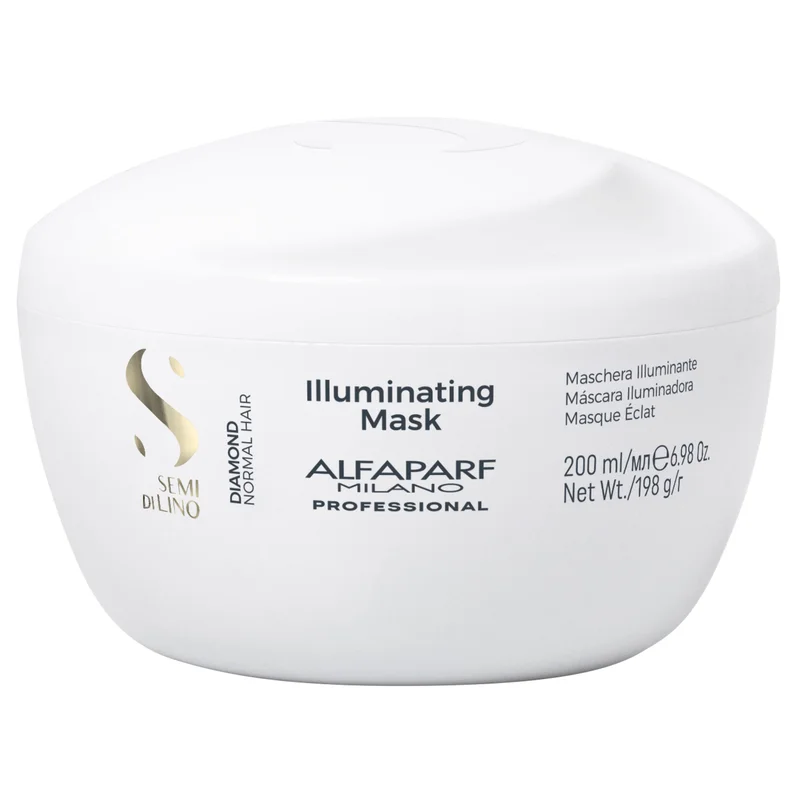 Alfaparf Milano Semi Di Lino Diamond Máscara Capilar Iluminadora - Condicionador profundo Color Safe - Adiciona brilho e corpo - Sem sulfato, parabenos e parafina - Qualidade de salão