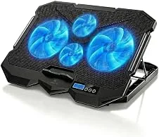 Base Cooler para Notebook Gamer até 17 com 4 Ventoinhas LED Azul
