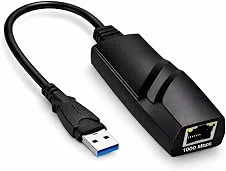 Adaptador USB 3.0 para Ethernet RJ45 Gigabit 1000Mbps com Chip Integrado – Placa de Rede LAN Externa | Conversor USB para Cabo de Rede | Compatível com Windows, Mac, Linux, Notebook e PC