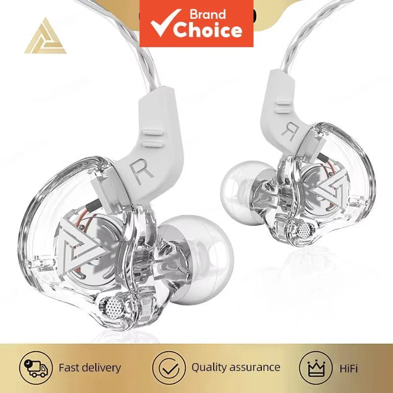 QKZ AK6 Fones de Ouvido com Fio Atualizados Intra-Auriculares Monitor Dinâmico de Palco Graves Microfone Headsets