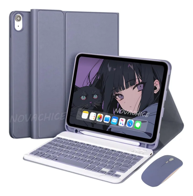Capa com Mouse e Teclado Bluetooth Para IPad 9ª/ 8ª /7ª Geração