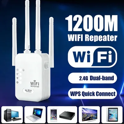 Repetidor Wifi 2800Mbps 4 Antenas Roteador Amplificador De Cor Branco Ideal para Casa e Escritório G8