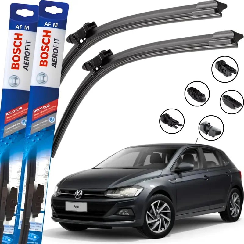Par Palheta Limpador Parabrisa Original Bosch Multiclip (VLW POLO/VIRTUS 2017 À 2024)