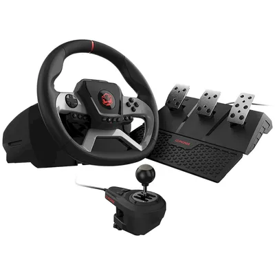 Volante PCYES W270 PC, Xbox e PlayStation, Force Feedback, Pedais e Câmbio