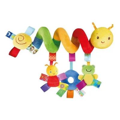 Brinquedo espiral centopéia com chocalho, macio, ideal para carrinhos e presentes de recém-nascidos