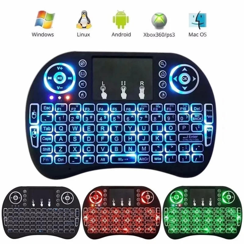 Mini Teclado Controle Sem Fio Para Smart Tv Pc