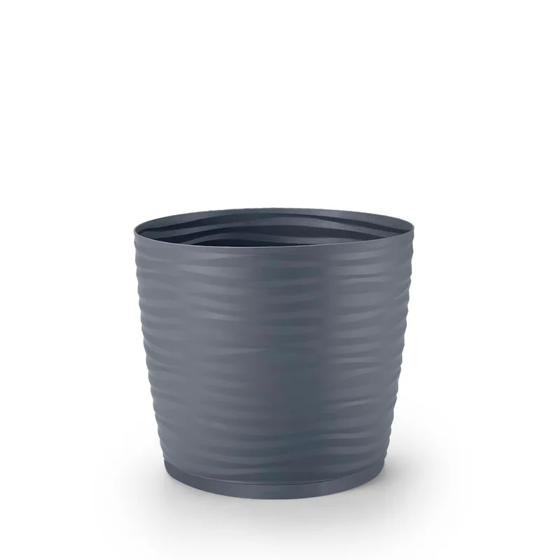 Vaso Redondo para Plantas 1,3 Litros com Prato de Encaixe Anti Dengue Dasplast | Vaso Ambientes Internos Externos | Ideal para Suculentas, Cactos e Pequenas Plantas | Organização | Produto Sustentável