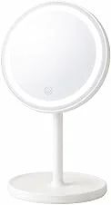 Espelho de Maquiagem Portátil com Luz LED, Recarregável USB, Touch Screen, Espelho de Mesa Portátil Dobrável com Ângulo Regulável, Iluminação Ajustável para Maquiagem, Skincare, Penteadeira e Barbear