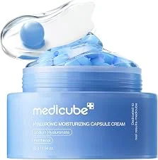 medicube Creme Cápsula com Ácido Hialurônico | 120H de Hidratação Duradoura, Cuidado de Barreira, Hidratante Facial Diário Calmante para Todos os Tipos de Pele | Pantenol e Cerâmides | Cuidados com a