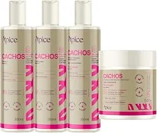 Apse Cachos Shampoo e Condicionador e Ativador e Gelatina