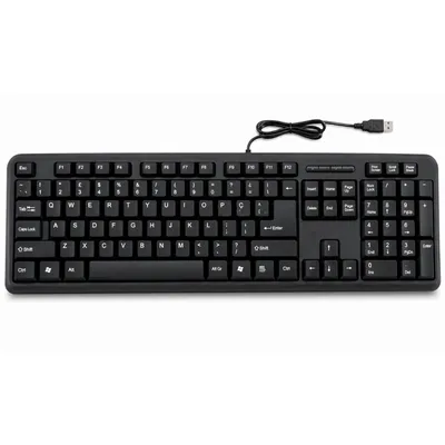 Teclado Usb Padrão ABNT2 Brasileiro Super Macio Notebook Pc Computador