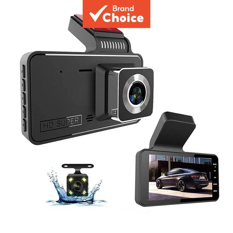 Câmera Veicular Saimili 1080p, DVR, Lente Dupla, Frontal e Traseira, Detecção de Movimento, Caixa Preta Oculta