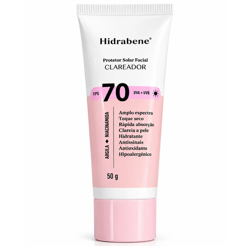 Hidrabene Protetor Solar Clareador Facial 70 FPS