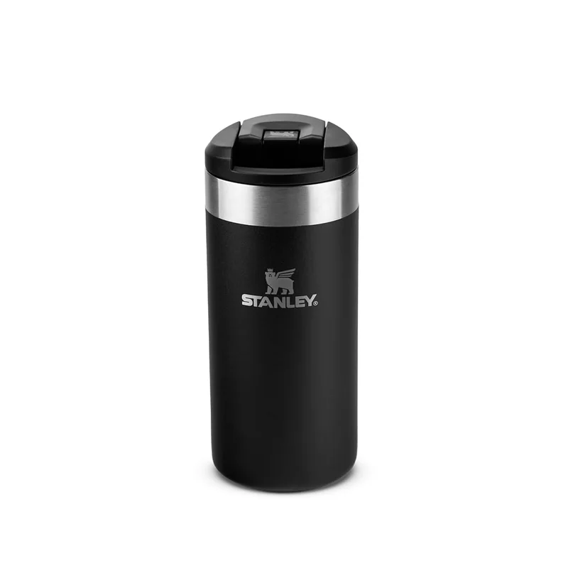 Stanley - Garrafa Térmica AeroLight Transit, garrafa isolada em vácuo para café, chá e bebidas, em aço inoxidável leve, 354ml, Black