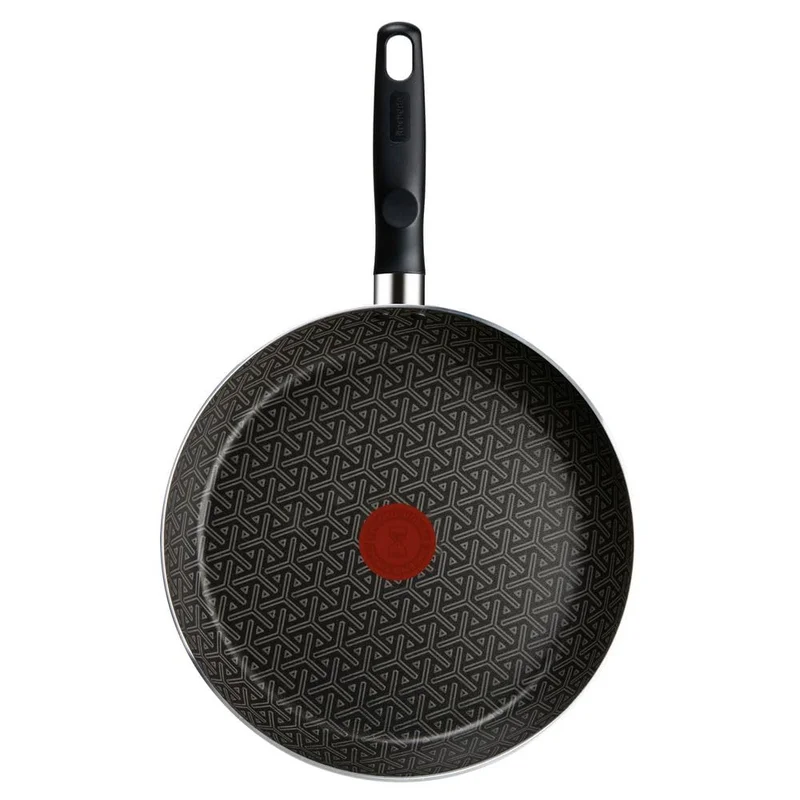 Frigideira Rochedo Robusta Grafite 30cm com Antiaderente Resist 3X, Reforçado com Partículas Minerais, Alta Espessura, Base Limpa Fácil e Thermo-Sinal