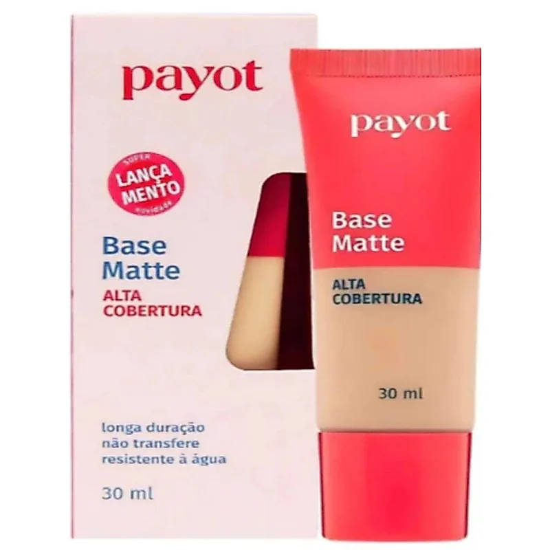 Base Líquida Matte Payot 30ml – Alta Cobertura, Longa Duração e Sem Oleosidade