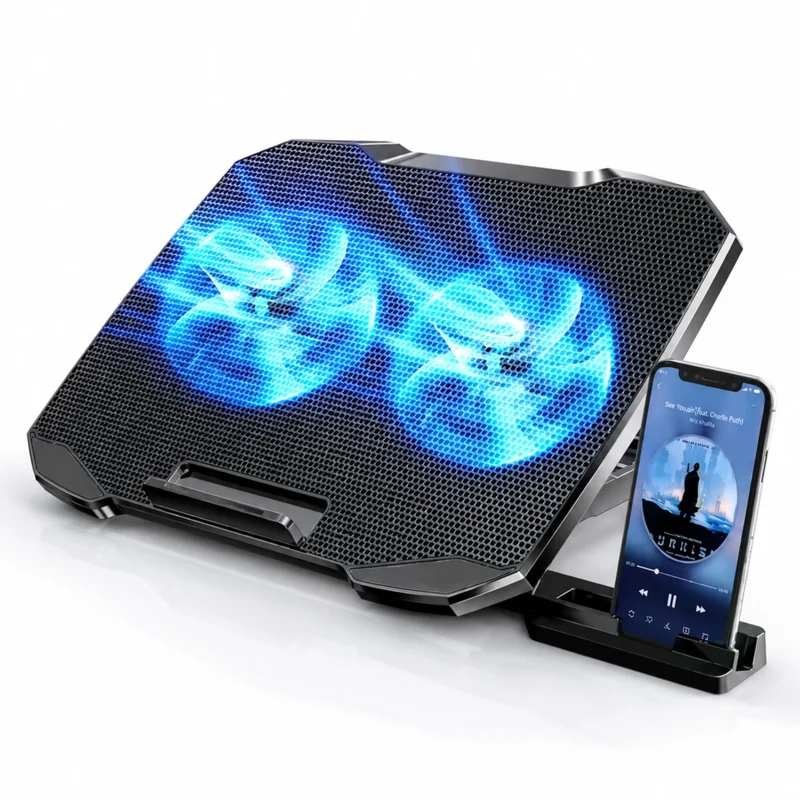 Base Refrigerada para Notebook com Cooler USB Ajustável Ergonômica