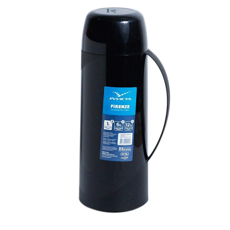 Garrafa Térmica Firenze 1L Preto Invicta