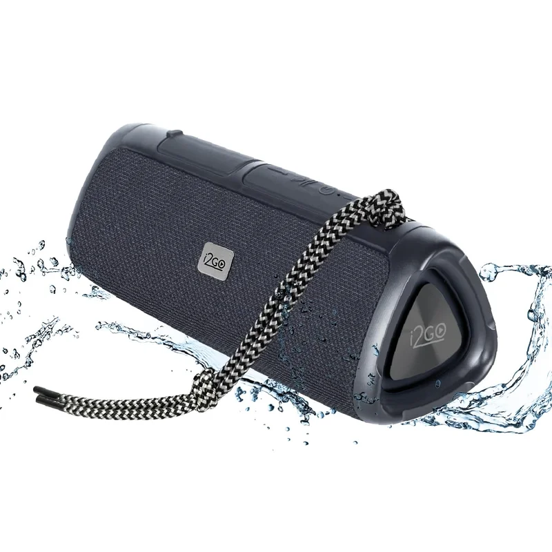 I2GO, Caixa De Som Bluetooth 3 Angle Sound. 12W RMS, Resistente à Água, Preto