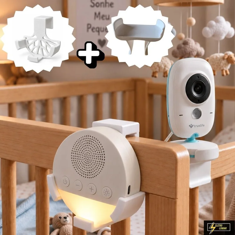 Kit Para Berço Suporte Ruido Branco + Suporte Baba Eletronica Universal