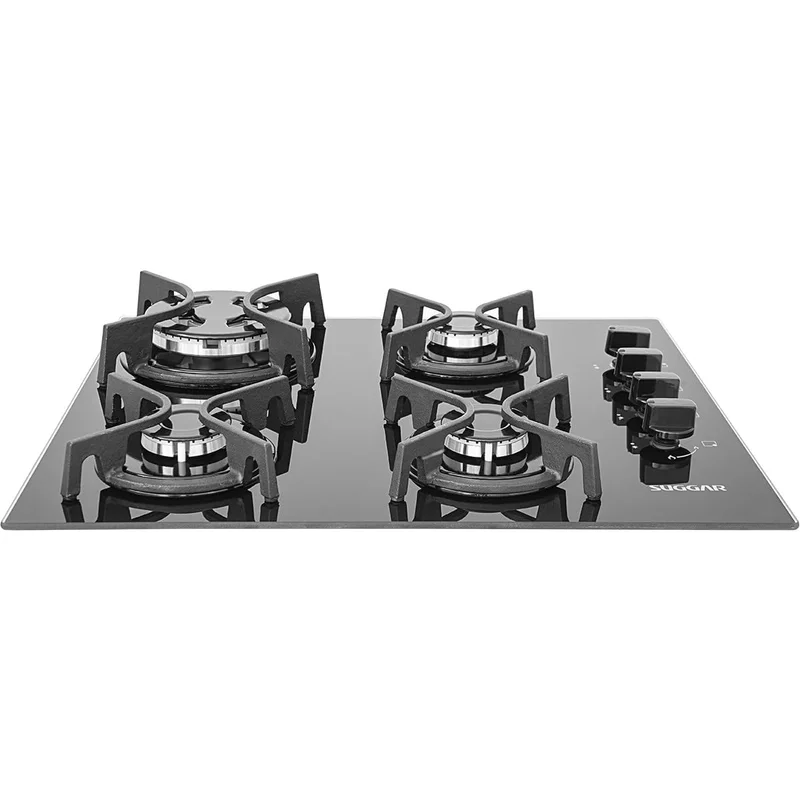 SUGGAR COOKTOP A GÁS 4 QUEIMADORES TREMPE FERRO FUNDIDO TRIPLA CHAMA FG4404FVP