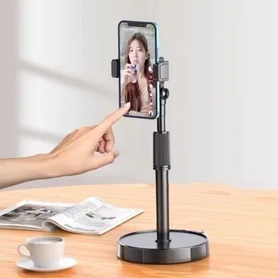Suporte Tripé Celular Smartphone De Mesa Escritório 360º