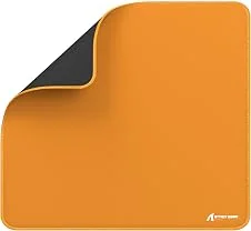 ATTACK SHARK Tapete de mouse para jogos CM02 para esportes rápidos, bordas costuradas à prova d'água e base de borracha antiderrapante, laminado, 17,72" x 15,75" x 0,16", laranja