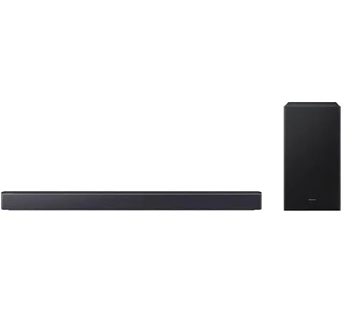 Soundbar Samsung HW-B450F, com 2.1 canais, 300W, Bluetooth, Subwoofer sem fio e Dolby Audio