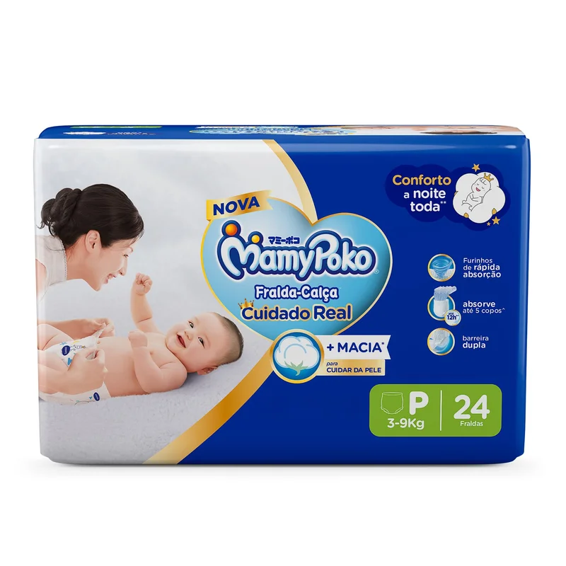 MamyPoko Fralda-Calça Premium Seca P 24 Unidades