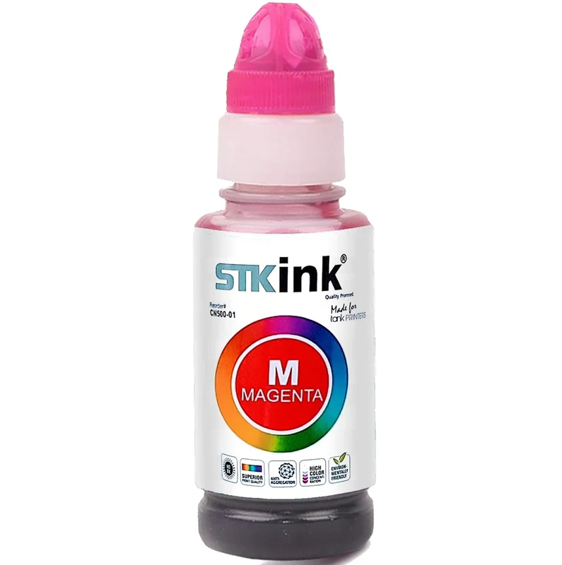 1x Tinta Stkink Para Impressora Gi190 G3100 G3102 G3110 G3111 G4100 190 (Magenta)