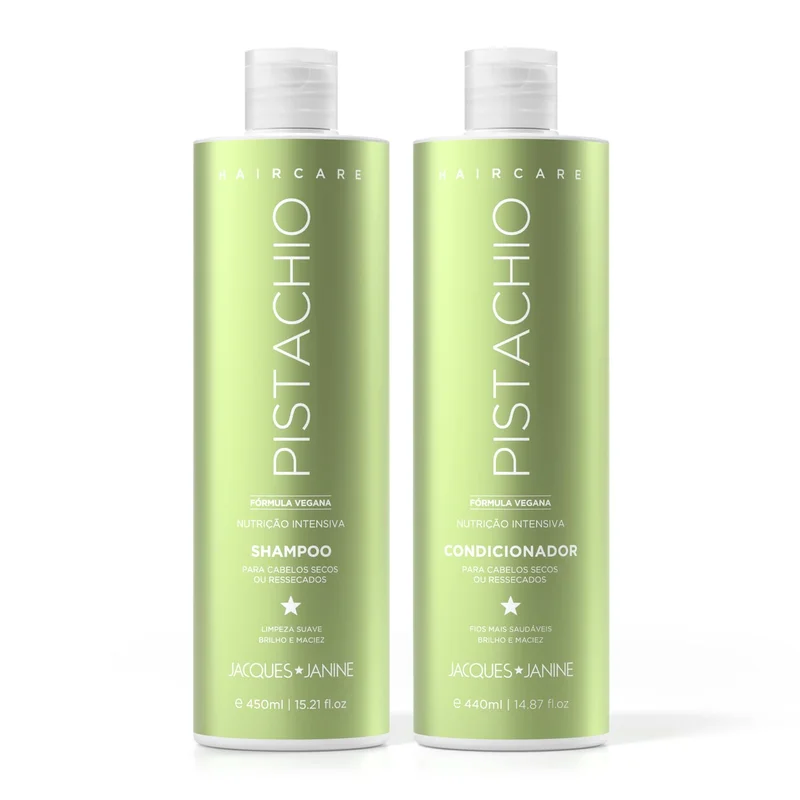 Jacques Janine – Kit Capilar Haircare Pistachio Shampoo 450ml + Condicionador 440ml