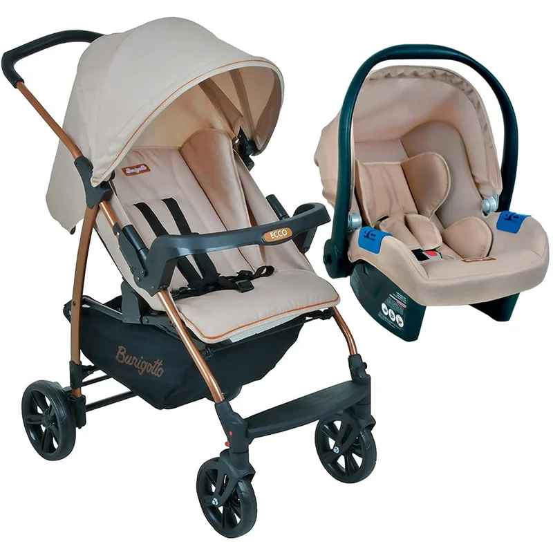 Burigotto Carrinho de Bebê com Bebê Conforto Ecco, Mon Amour