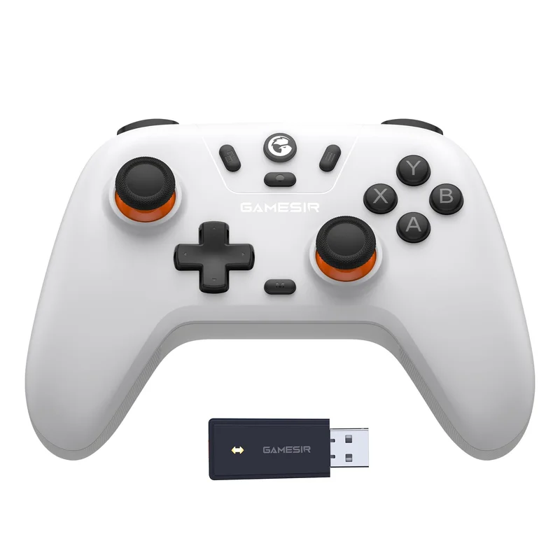 Controlador sem fio GameSir Nova Lite 2.4g para PC com Windows, iPhone, Android, Switch e Steam Deck, Controle Bluetooth Gamepad com gatilho de efeito Hall, Turbo, vibração Rumble(Nova Lite(Branco)) | Controle Bluetooth Gamepad com gatilho de efeito Hall,