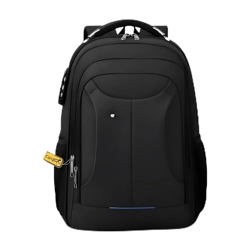 VMKLY - Mochila Bolsa Masculina Feminina Notebook Anti Furto Reforçada Semi Impermeável Escolar Faculdade Trabalho Viagem Resistente Executiva Cabo De Aço Saída Usb SAÍDA Fone DE OUVIDO - 2102 preto
