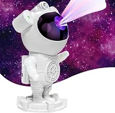 Projetor Astronauta Galaxia e Estrelas com Som Bluetooth Luminária