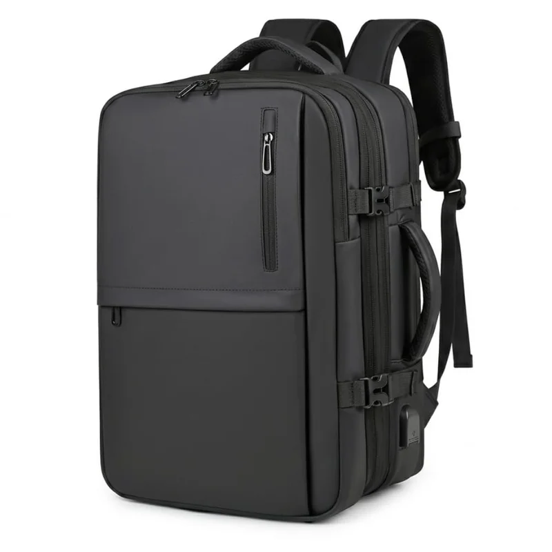 Mochila de Viagem Notebook Expansível Grande, Mochila Avião, Executiva, Antifurto, Reforçada, USB, Impermeável, Viagem a Trabalho, Escolar