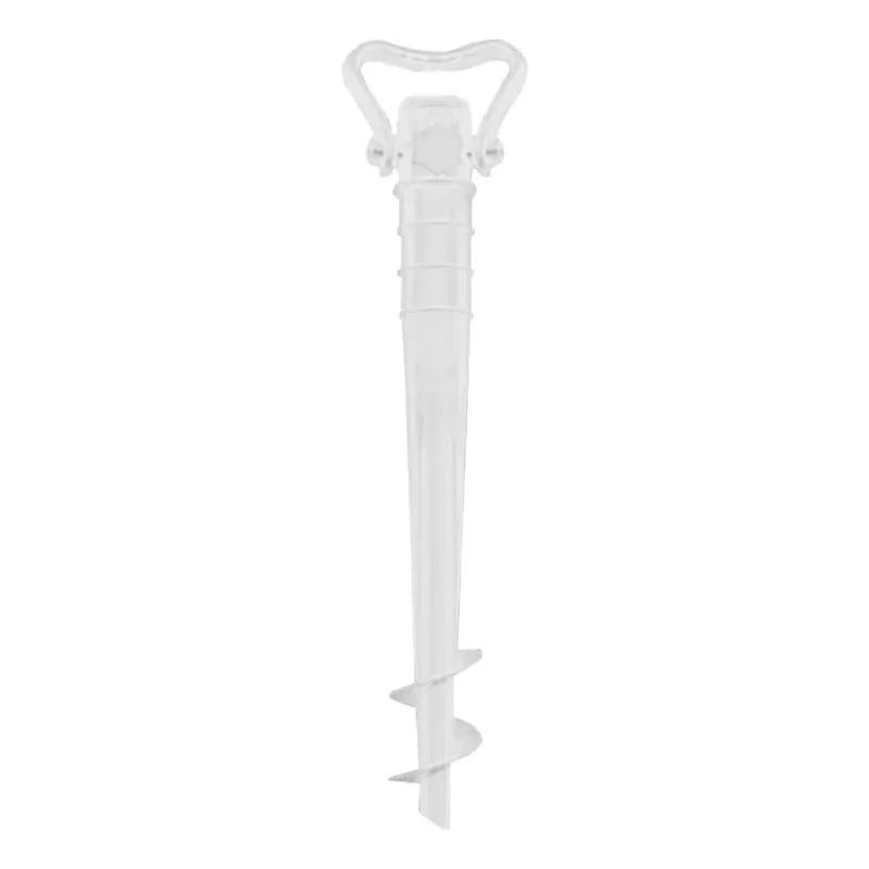 Âncora Universal Saca Areia Suporte Para Guarda Sol Base Fixada Furador Vara de Pesca Ombrelone Piscina Sombreiro Praia Madeira Sombra Sombrinha Plástico (Branco)